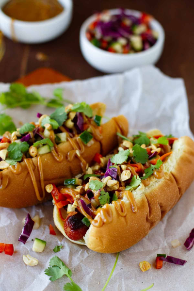 Vegetarian hot dog